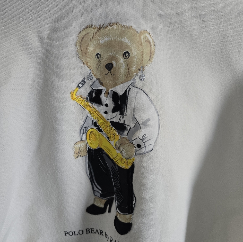 Polo Ralph Lauren bear cropped sweatshirt Medium - Picture 5 of 11